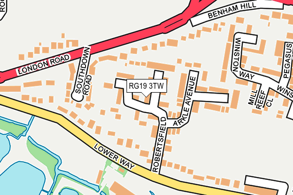 RG19 3TW map - OS OpenMap – Local (Ordnance Survey)