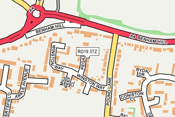 RG19 3TZ map - OS OpenMap – Local (Ordnance Survey)