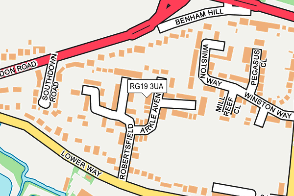 RG19 3UA map - OS OpenMap – Local (Ordnance Survey)