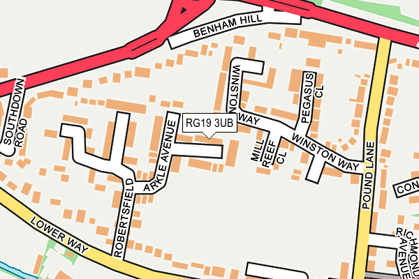 RG19 3UB map - OS OpenMap – Local (Ordnance Survey)