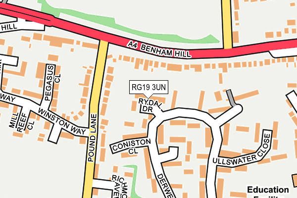 RG19 3UN map - OS OpenMap – Local (Ordnance Survey)