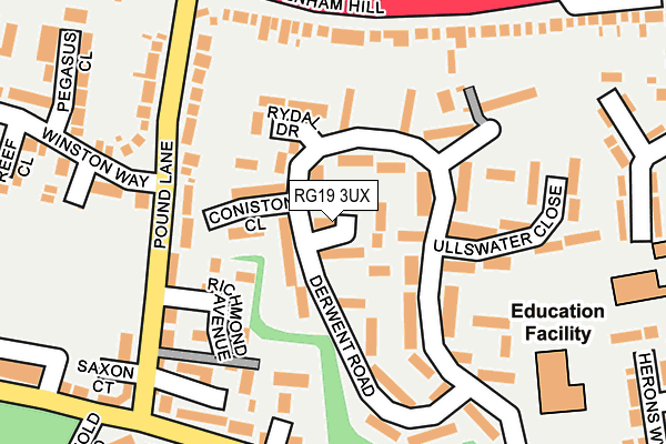 RG19 3UX map - OS OpenMap – Local (Ordnance Survey)