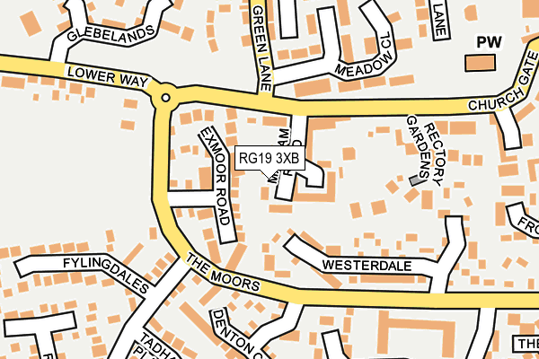 RG19 3XB map - OS OpenMap – Local (Ordnance Survey)
