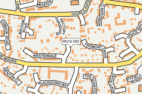 RG19 3XD map - OS OpenMap – Local (Ordnance Survey)