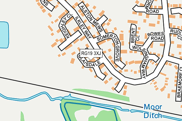RG19 3XJ map - OS OpenMap – Local (Ordnance Survey)