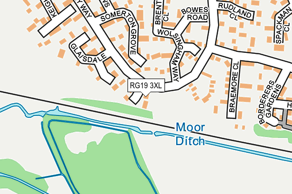 RG19 3XL map - OS OpenMap – Local (Ordnance Survey)