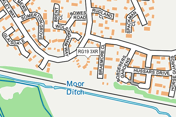 RG19 3XR map - OS OpenMap – Local (Ordnance Survey)