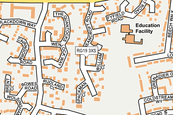 RG19 3XS map - OS OpenMap – Local (Ordnance Survey)
