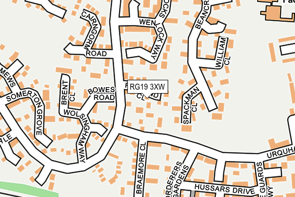 RG19 3XW map - OS OpenMap – Local (Ordnance Survey)