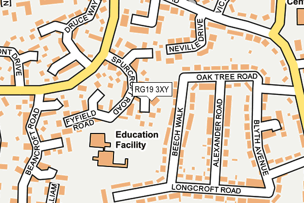 RG19 3XY map - OS OpenMap – Local (Ordnance Survey)