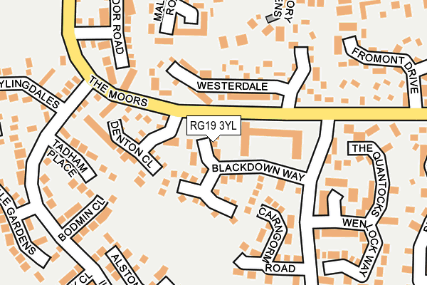 RG19 3YL map - OS OpenMap – Local (Ordnance Survey)