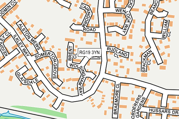 RG19 3YN map - OS OpenMap – Local (Ordnance Survey)