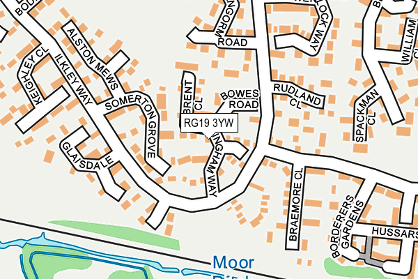 RG19 3YW map - OS OpenMap – Local (Ordnance Survey)