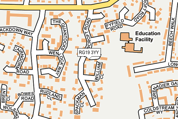 RG19 3YY map - OS OpenMap – Local (Ordnance Survey)
