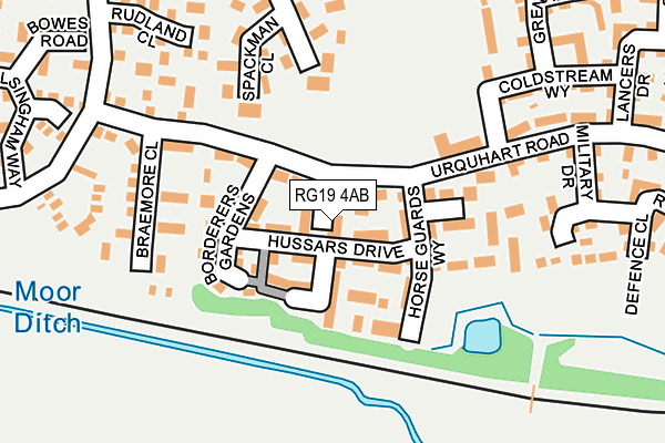 RG19 4AB map - OS OpenMap – Local (Ordnance Survey)