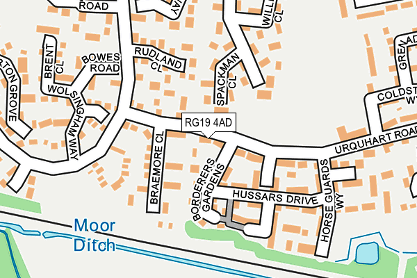 RG19 4AD map - OS OpenMap – Local (Ordnance Survey)