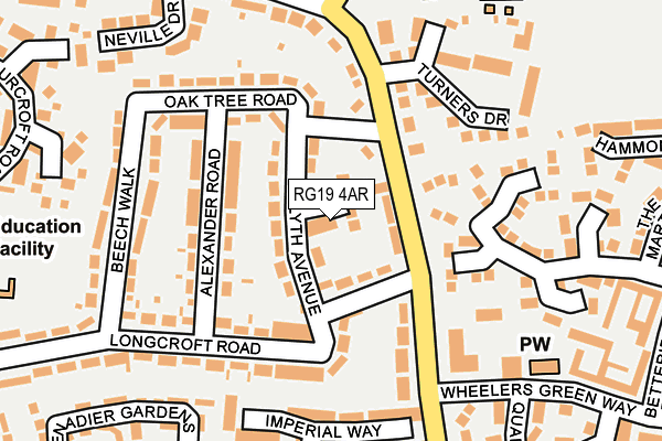 RG19 4AR map - OS OpenMap – Local (Ordnance Survey)