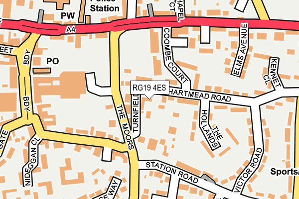 RG19 4ES map - OS OpenMap – Local (Ordnance Survey)