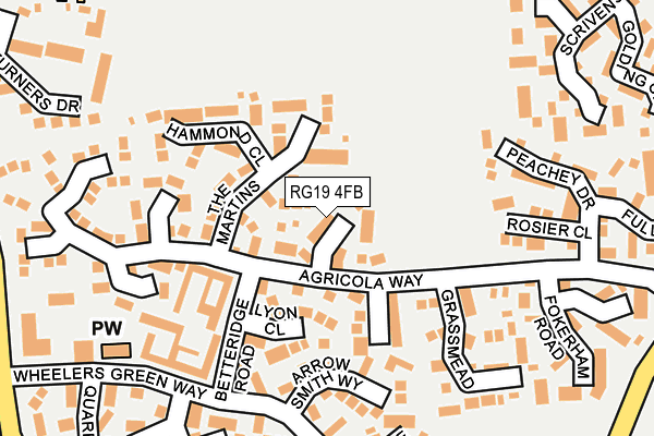 RG19 4FB map - OS OpenMap – Local (Ordnance Survey)
