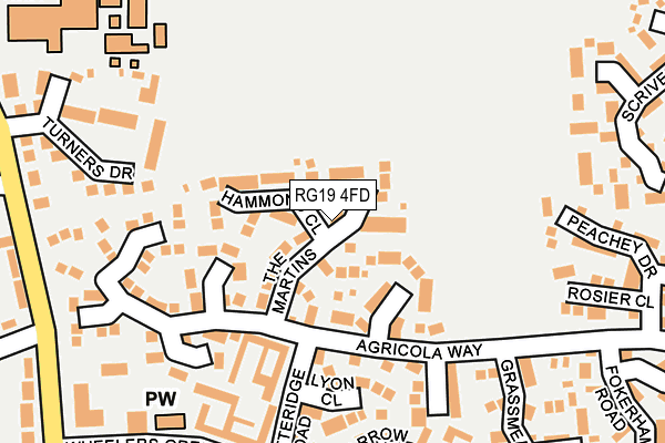 RG19 4FD map - OS OpenMap – Local (Ordnance Survey)