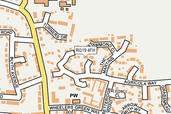 RG19 4FH map - OS OpenMap – Local (Ordnance Survey)