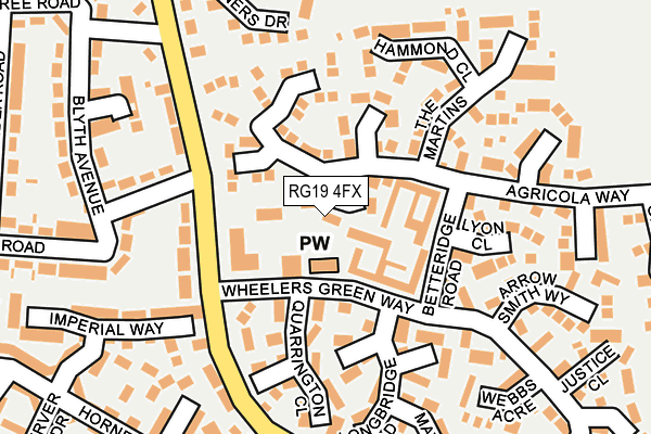 RG19 4FX map - OS OpenMap – Local (Ordnance Survey)