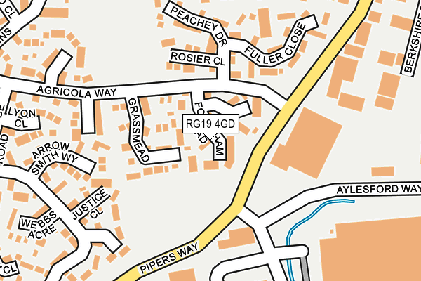 RG19 4GD map - OS OpenMap – Local (Ordnance Survey)