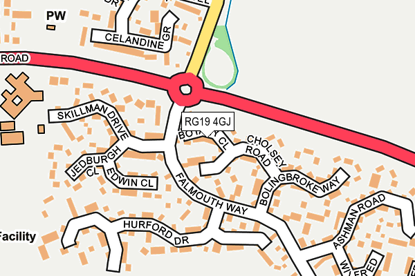 RG19 4GJ map - OS OpenMap – Local (Ordnance Survey)