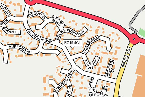 RG19 4GL map - OS OpenMap – Local (Ordnance Survey)