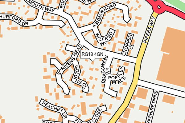 RG19 4GN map - OS OpenMap – Local (Ordnance Survey)