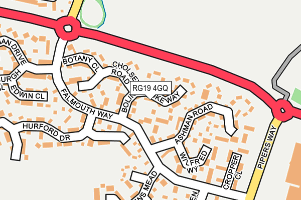 RG19 4GQ map - OS OpenMap – Local (Ordnance Survey)