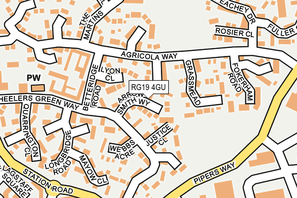 RG19 4GU map - OS OpenMap – Local (Ordnance Survey)