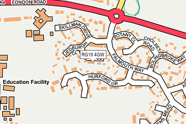 RG19 4GW map - OS OpenMap – Local (Ordnance Survey)