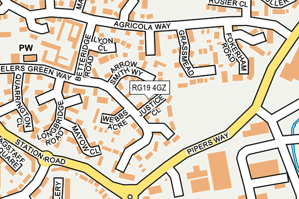 RG19 4GZ map - OS OpenMap – Local (Ordnance Survey)