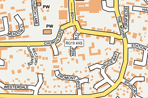 RG19 4HS map - OS OpenMap – Local (Ordnance Survey)