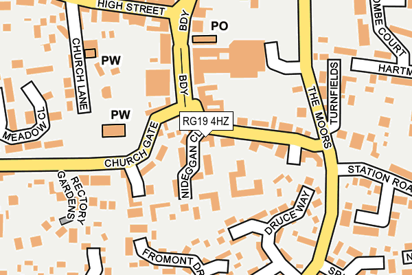 RG19 4HZ map - OS OpenMap – Local (Ordnance Survey)