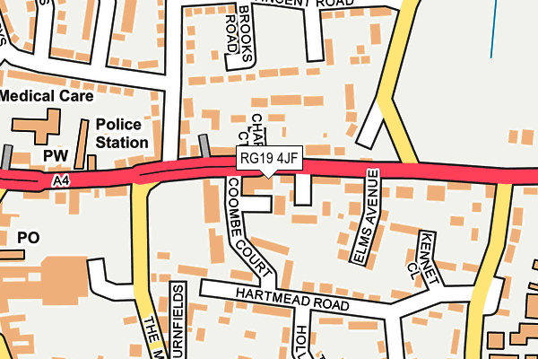 RG19 4JF map - OS OpenMap – Local (Ordnance Survey)