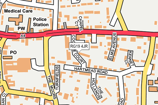 RG19 4JR map - OS OpenMap – Local (Ordnance Survey)