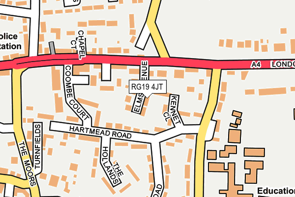 RG19 4JT map - OS OpenMap – Local (Ordnance Survey)