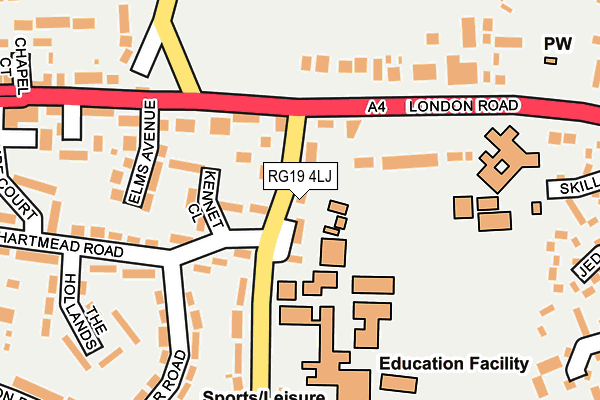 RG19 4LJ map - OS OpenMap – Local (Ordnance Survey)