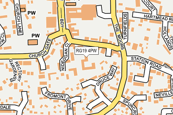 RG19 4PW map - OS OpenMap – Local (Ordnance Survey)