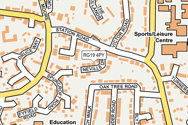 RG19 4PY map - OS OpenMap – Local (Ordnance Survey)