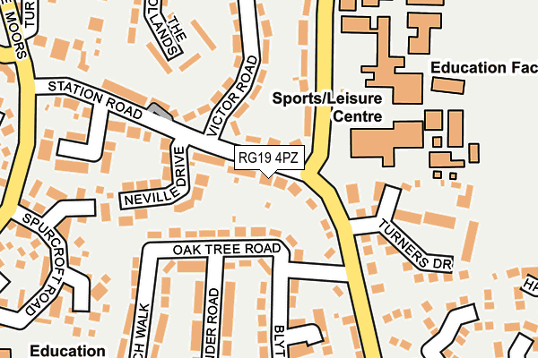 RG19 4PZ map - OS OpenMap – Local (Ordnance Survey)