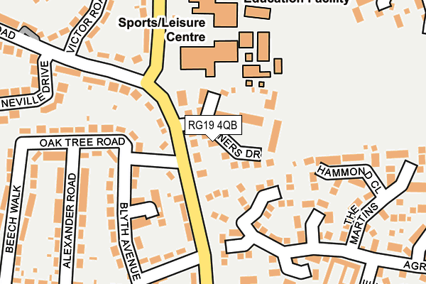 RG19 4QB map - OS OpenMap – Local (Ordnance Survey)