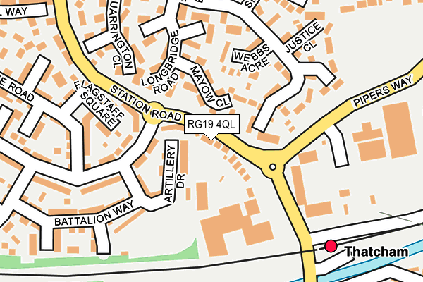 RG19 4QL map - OS OpenMap – Local (Ordnance Survey)