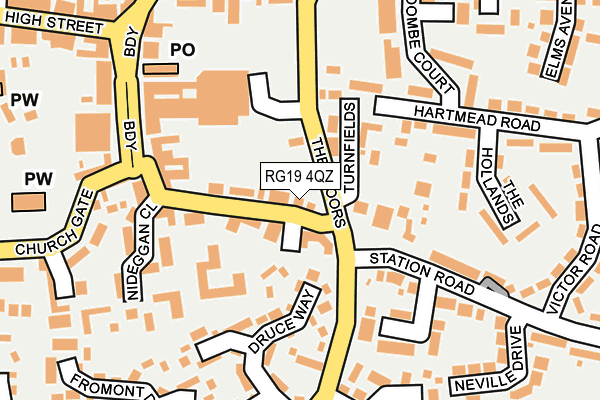RG19 4QZ map - OS OpenMap – Local (Ordnance Survey)