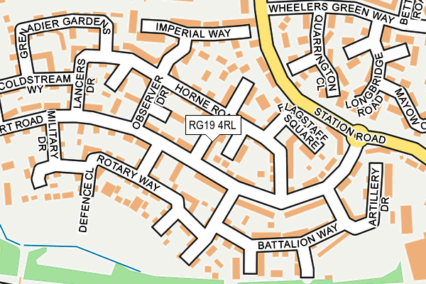RG19 4RL map - OS OpenMap – Local (Ordnance Survey)