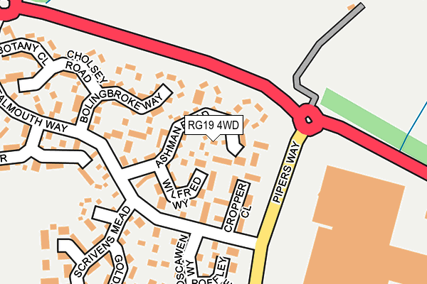 RG19 4WD map - OS OpenMap – Local (Ordnance Survey)