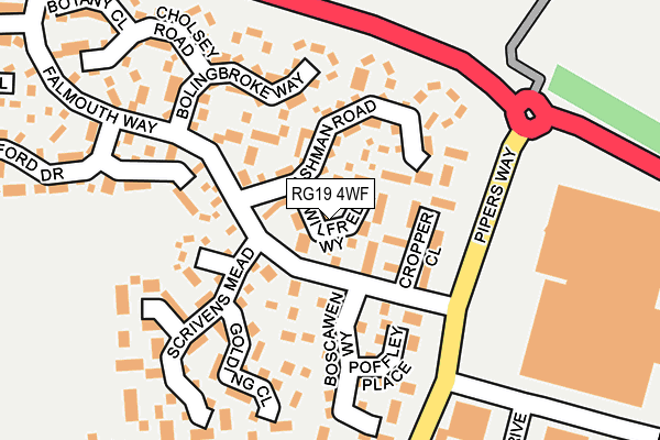 RG19 4WF map - OS OpenMap – Local (Ordnance Survey)