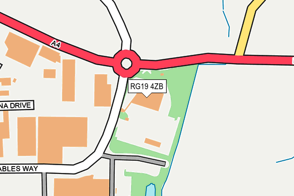 RG19 4ZB map - OS OpenMap – Local (Ordnance Survey)